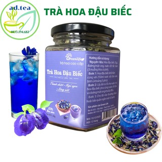 Trà Hoa Đậu Biếc Sấy Lạnh GREELIFE Nguyên Vẹn Màu Sắc, Mùi Vị