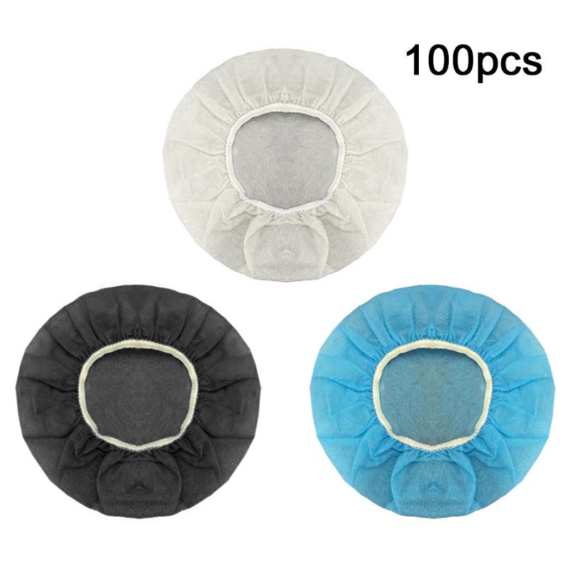 Set 100 Vỏ Bọc Tai Nghe Chụp Tai Bằng Vải Không Dệt Chống Bụi Bẩn Chống Mồ Hôi Dùng Một Lần Tiện Lợi