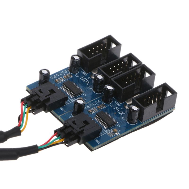 Bảng Mạch Mở Rộng Internal 9-pin Usb 2.0 Male 1 Sang 4 Female Pcbset