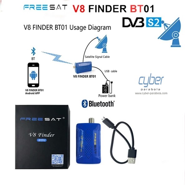 Máy Dò Vệ Tinh Freesat V8 Bt01 Mini Bluetooth Dvb S2 Android