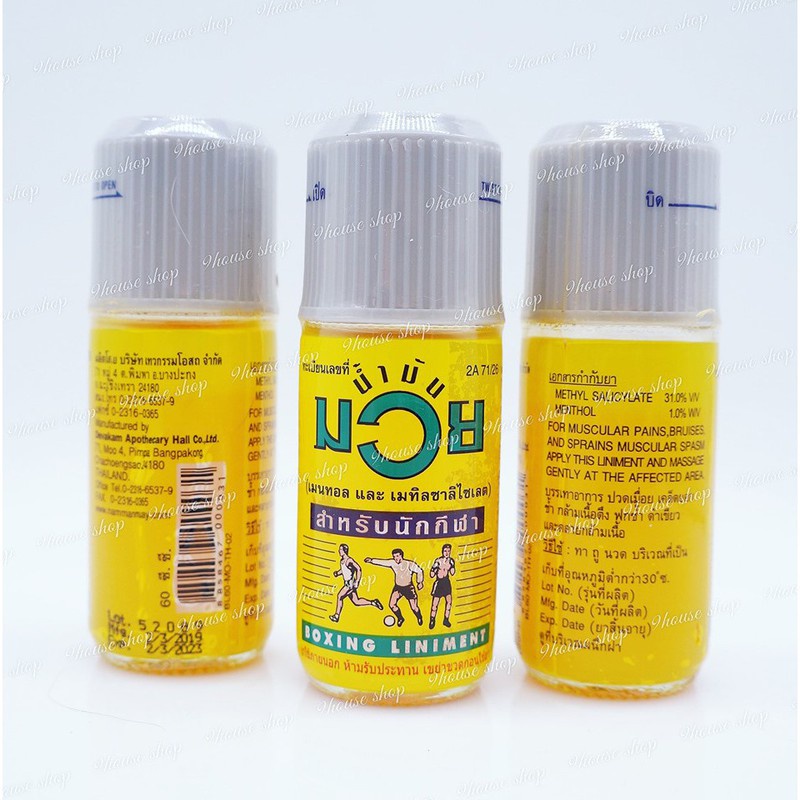 DẦU NÓNG XOA BÓP DÀNH CHO NGƯỜI CHƠI THỂ THAO BOXING LINIMENT THÁI LAN 60ML CHÍNH HÃNG - 9089