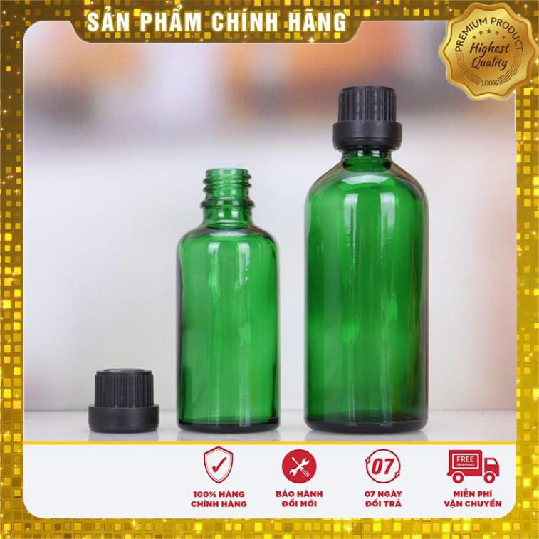 Lọ Chiết Serum ❤ [30ml] Lọ đựng tinh dầu Xanh Lá nắp vặn đen,trắng chiết serum , phụ kiện du lịch