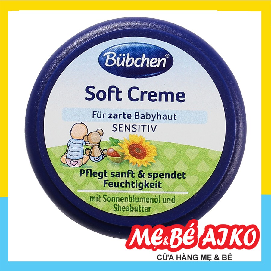 [Combo 2 Hộp] Kem dưỡng da cho bé Bubchen Soft Creme mùi hoa cúc 20ml