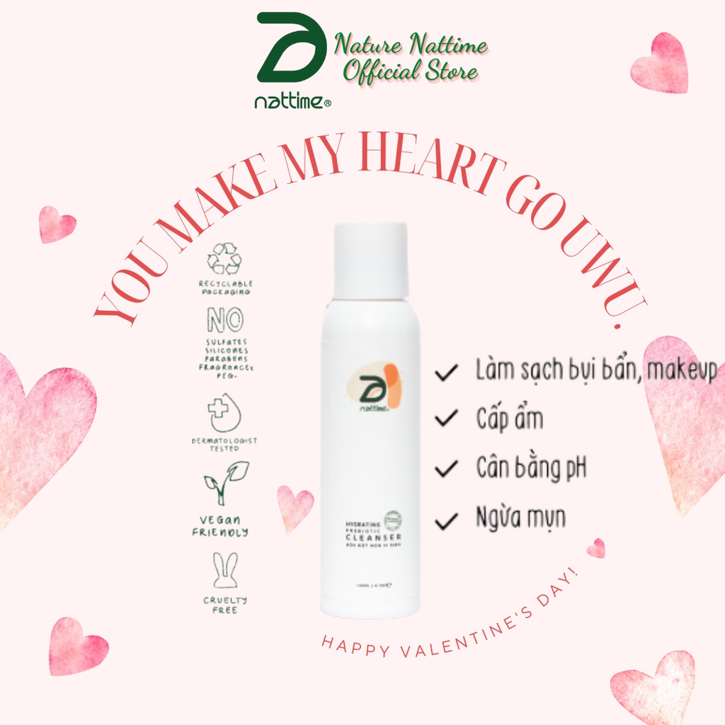 [CHÍNH HÃNG] Sữa Rửa Mặt pH5 MEN VI SINH Không Gây Khô Da Nattime