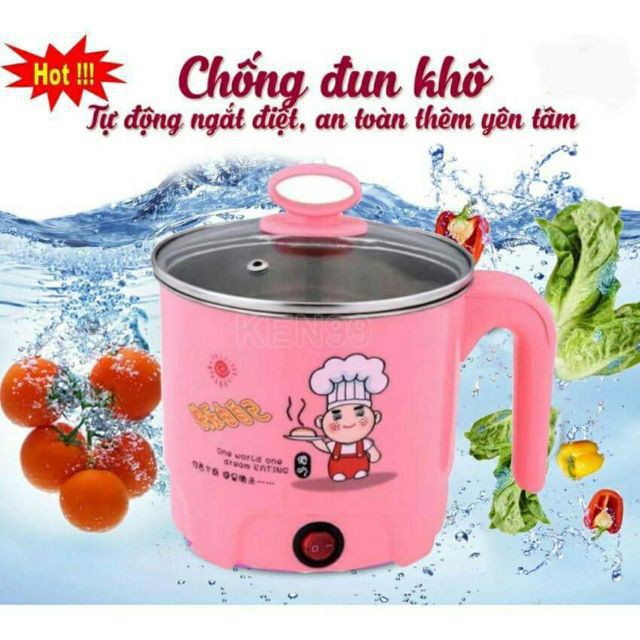 [ Nhập mã GIADDT01 để giảm 5k ] Nồi Lẩu, Ca Nấu Mì Siêu Tốc 18Cm Mini Đa Năng, Chiên, Hấp, Lẩu, Rán Siêu Tiện Dụng | BigBuy360 - bigbuy360.vn