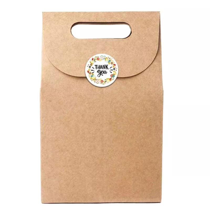 Set 500 nhãn dán 8 kiểu chữ cảm ơn và in họa tiết hoa độc đáo