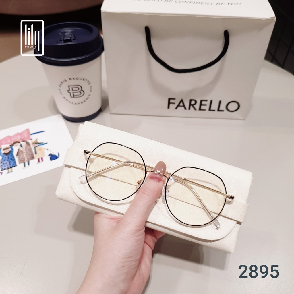 Gọng kính cận Lilyeyewear, chất liệu kim loại mắt tròn, phụ kiện thời trang nữ - 2895 | BigBuy360 - bigbuy360.vn