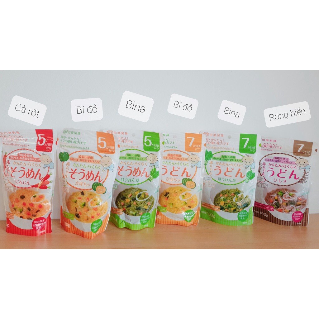 Mì tách muối Somen, Udon Akachan Nhật cho bé