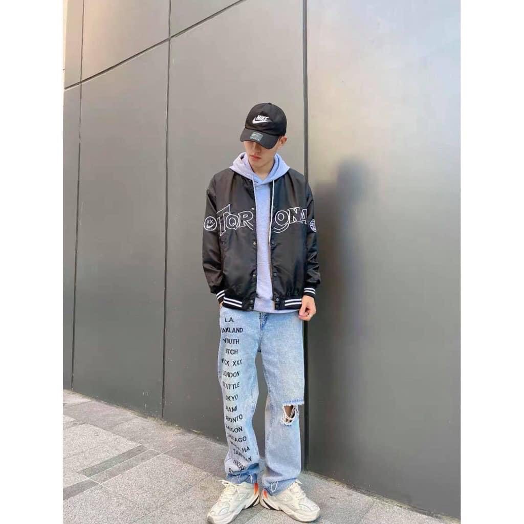 ÁO KHOÁC DÙ BOMBER HAI LỚP NAM NỮ TORONA  FORM RỘNG PHONG CÁCH ULZZANG HOT TREND