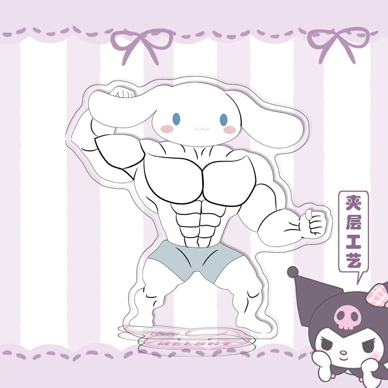 Standee KUROMI MELODY CINNAMOROLL Sanrio ver CƠ BẮP LỰC ĐIỀN acrylic anime mica chibi mô hình