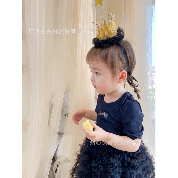 Kẹp tóc sinh nhật vương miện cho bé