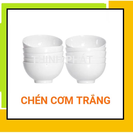 Bộ 10 CHÉN NHỰA MELAMINE TRẮNG CAO CẤP