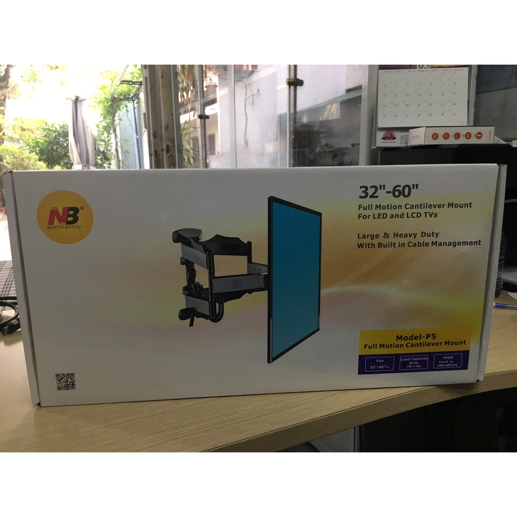 GIÁ TREO TIVI NB P5 (32″ – 60″) - Khung treo cao cấp xoay 360 NB P5