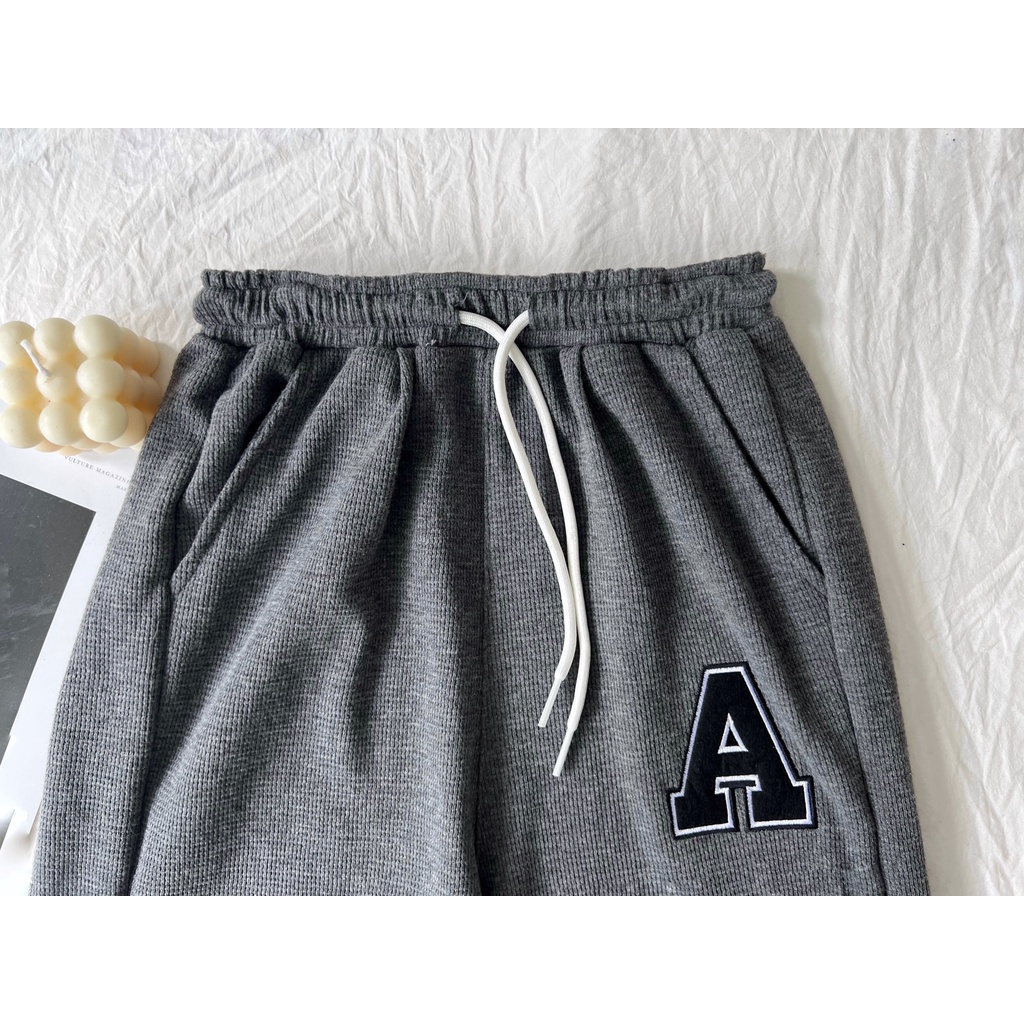 Quần JOGGER chữ A form rộng unisex nam nữ ulzzang (Ảnh thật/Có sẵn)