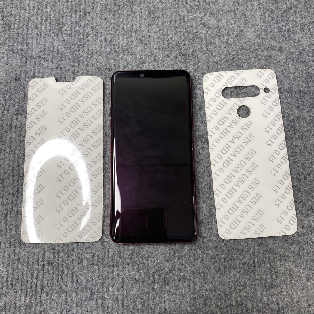 Dán màn hình lg g8 thinq, g5,g6, g7, v30, v40 miếng dán dẻo ppf DTS USA full màn cong, phục hồi vết xước , tặng kèm gạt