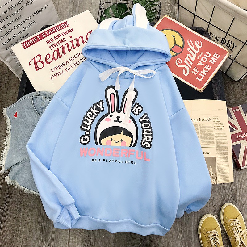 Áo Khoác Hoodie WONDERFUL TAI THỎ Form Rộng Unisex - VIET_STAR | BigBuy360 - bigbuy360.vn