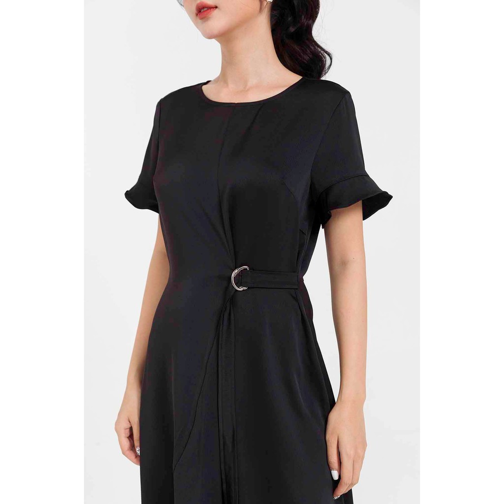 Đầm Xòe LAMER Đai Eo Cổ Tròn L63I20H018