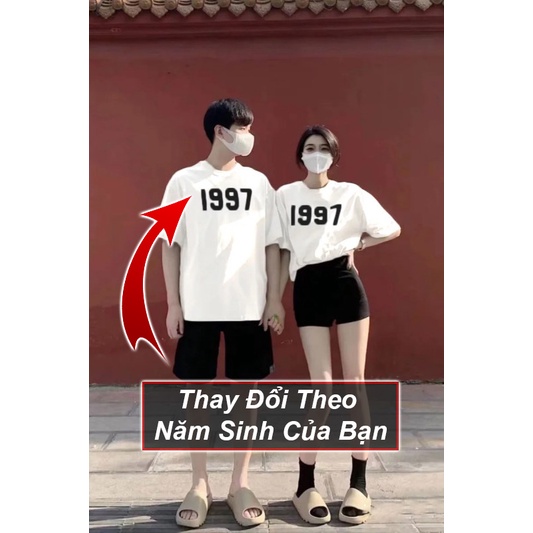 Áo cặp nam nữ in năm sinh ( Thay đổi theo năm sinh của bạn ), áo thun unisex nam nữ, áo hot trend nữ nam