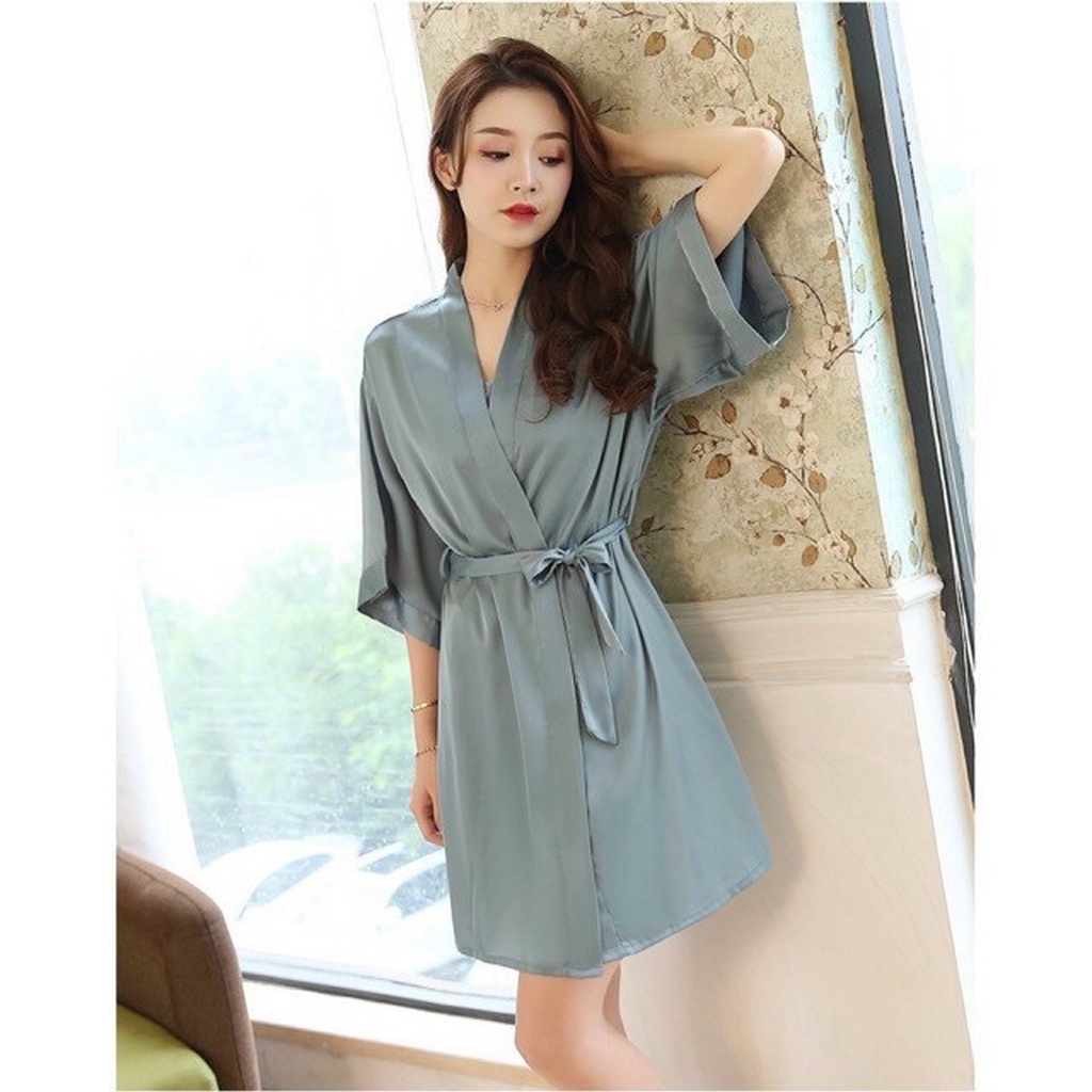 Áo choàng spa, salon vải lụa cao cấp