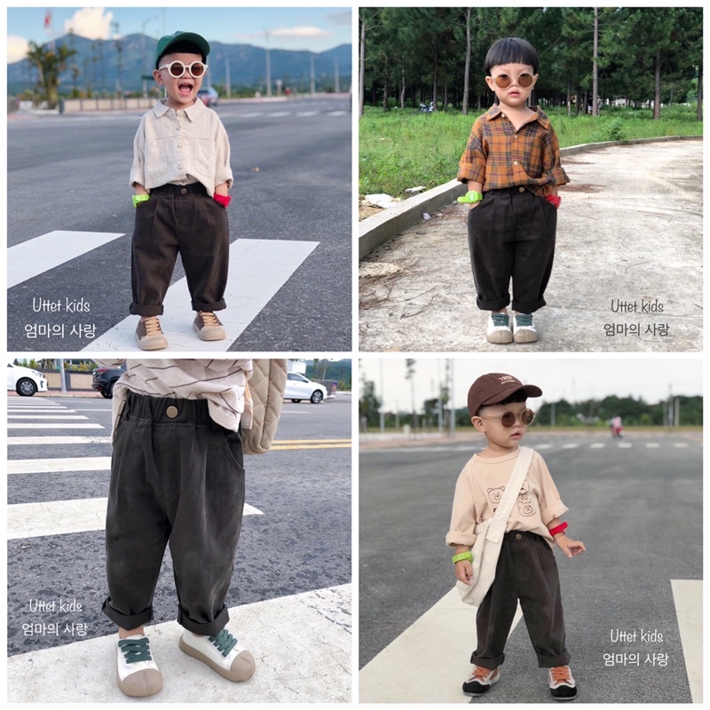 QUẦN KAKI HÀN QUỐC 06 DÀNH CHO BÉ GÁI VÀ BÉ TRAI FORM NHỎ 1 CHÚT
