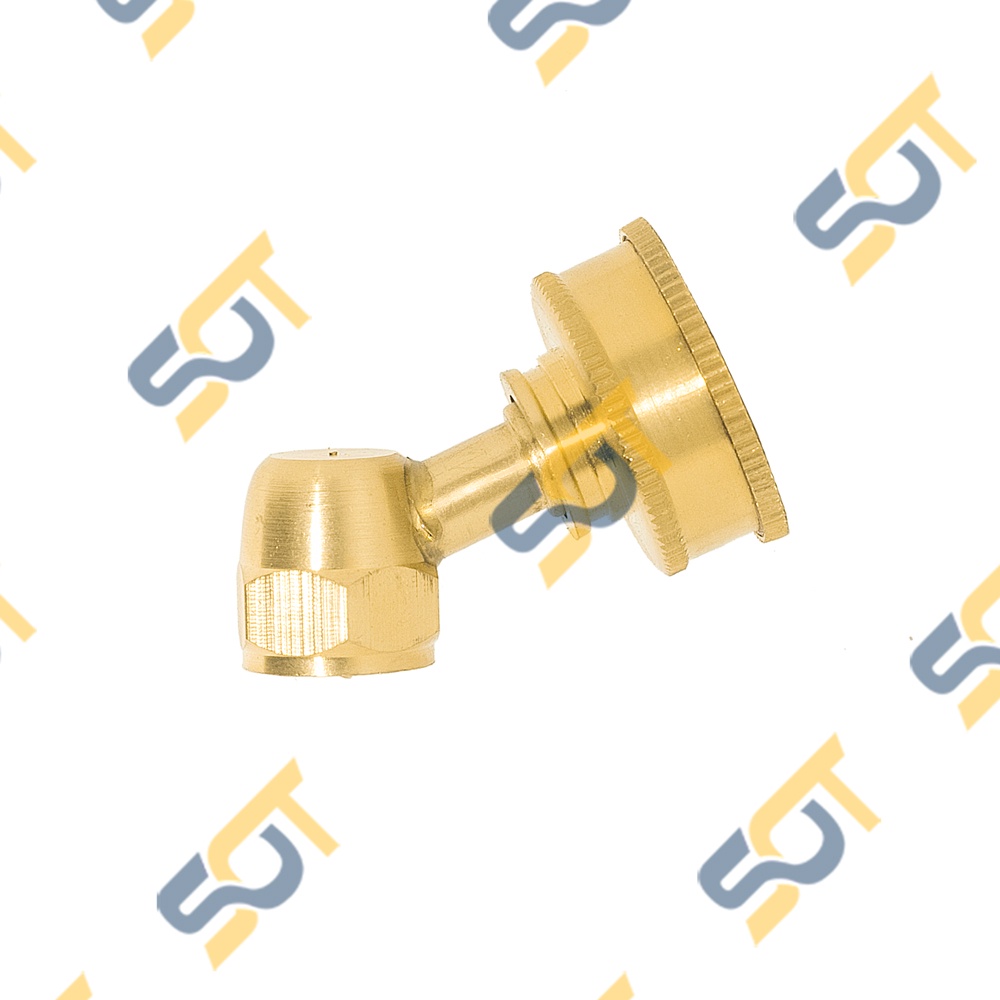 [PHUN TIA NƯỚC] Đầu phun CONG ren trong G 1/4 13 ứng dụng béc phun bình xịt chất lỏng &amp; tưới cây - Bằng đồng