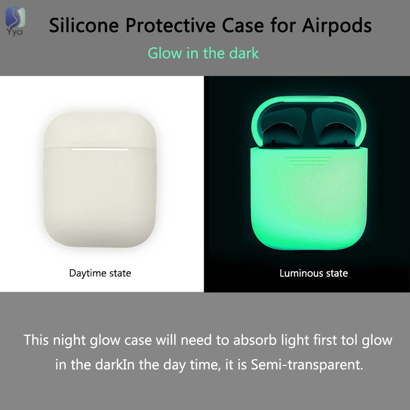 VN Hộp Silicone Đựng Tai Nghe Airpod Phát Sáng Trong Tối