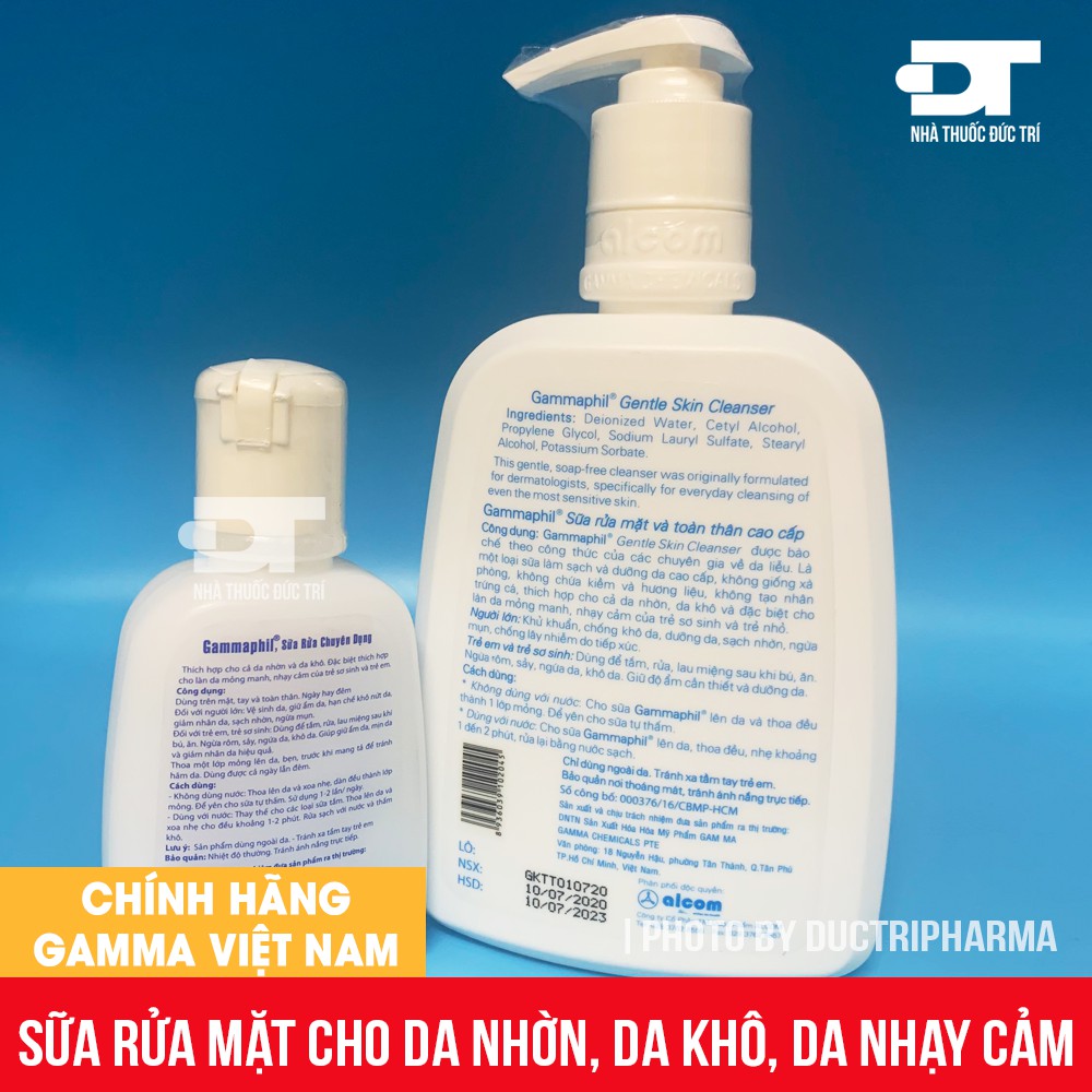 Sữa rửa mặt Gammaphil [125ml/500ml]. Dịu nhẹ phù hợp cho mọi loại da