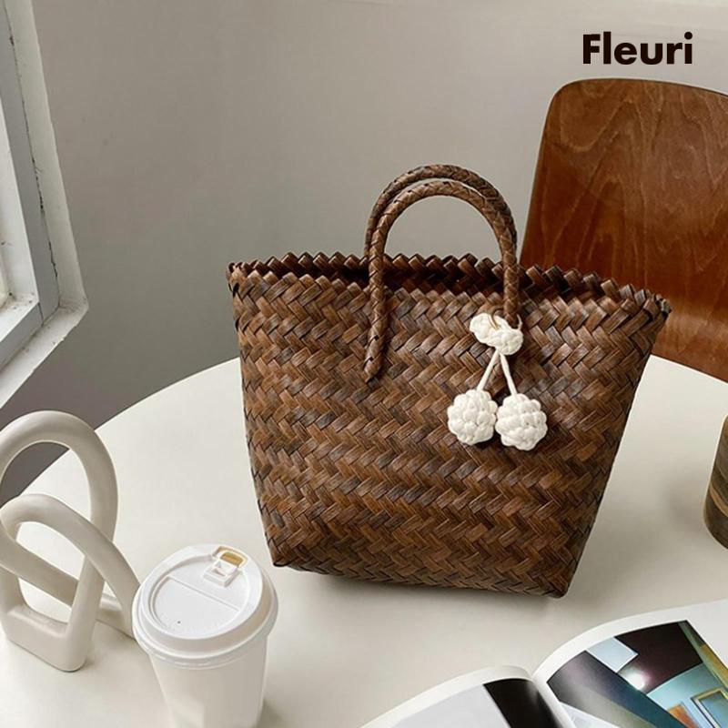 Túi Xách Đan Rơm Thời Trang Đi Biển Mùa Hè Phong Cách Bohemian Cho Nữ