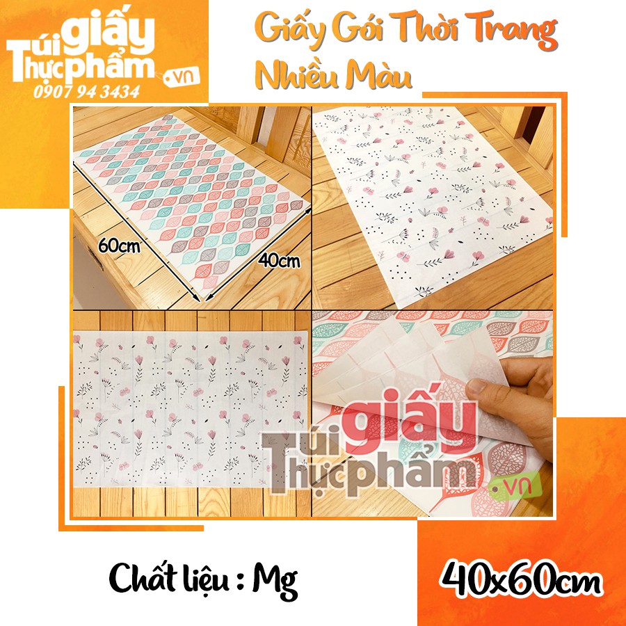 500 Giấy Gói Thời Trang, Giấy gói quần áo hút ẩm (40x60cm - 40gsm - Nhiều màu)