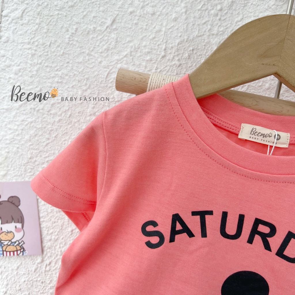 Bộ cotton unisex cho bé, bộ thun mềm mát in hoạ tiết micky vải cotton mềm