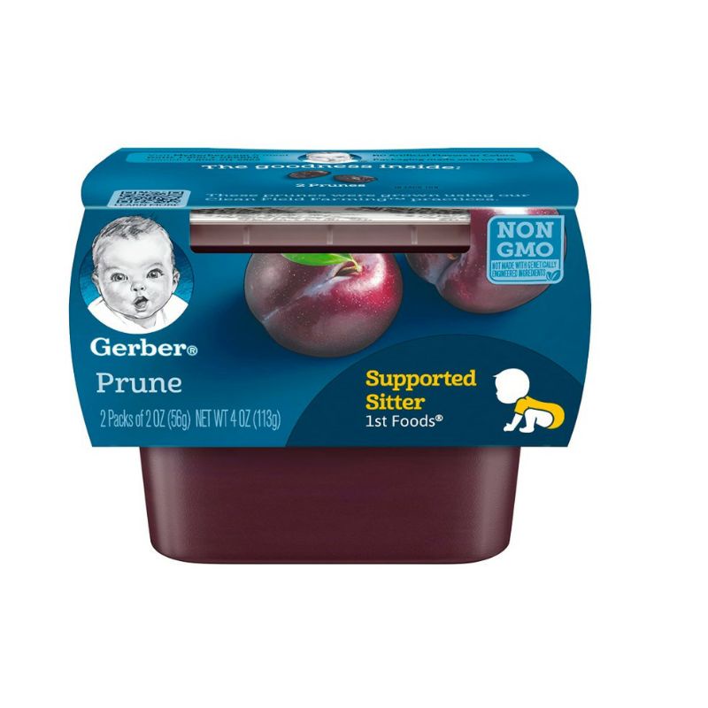 Mận Đen Nghiền Gerber Cho Bé Từ 4 Tháng Ăn Dặm Chống Táo Bón