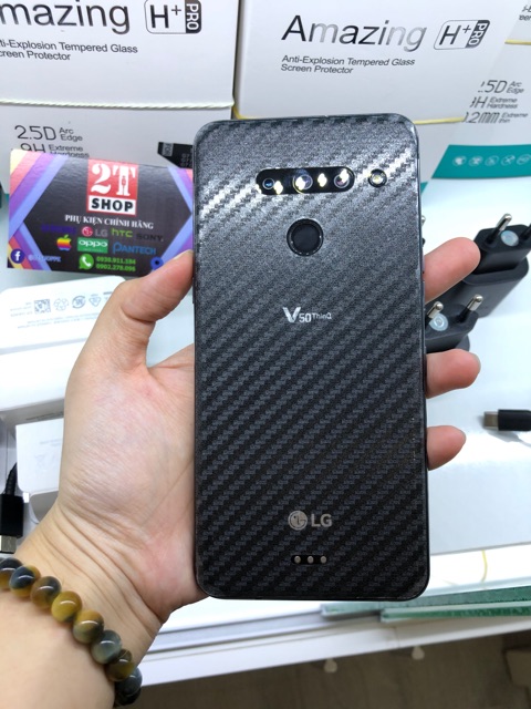 DÁN VÂN CARBON MẶT LƯNG LG V50 THINQ