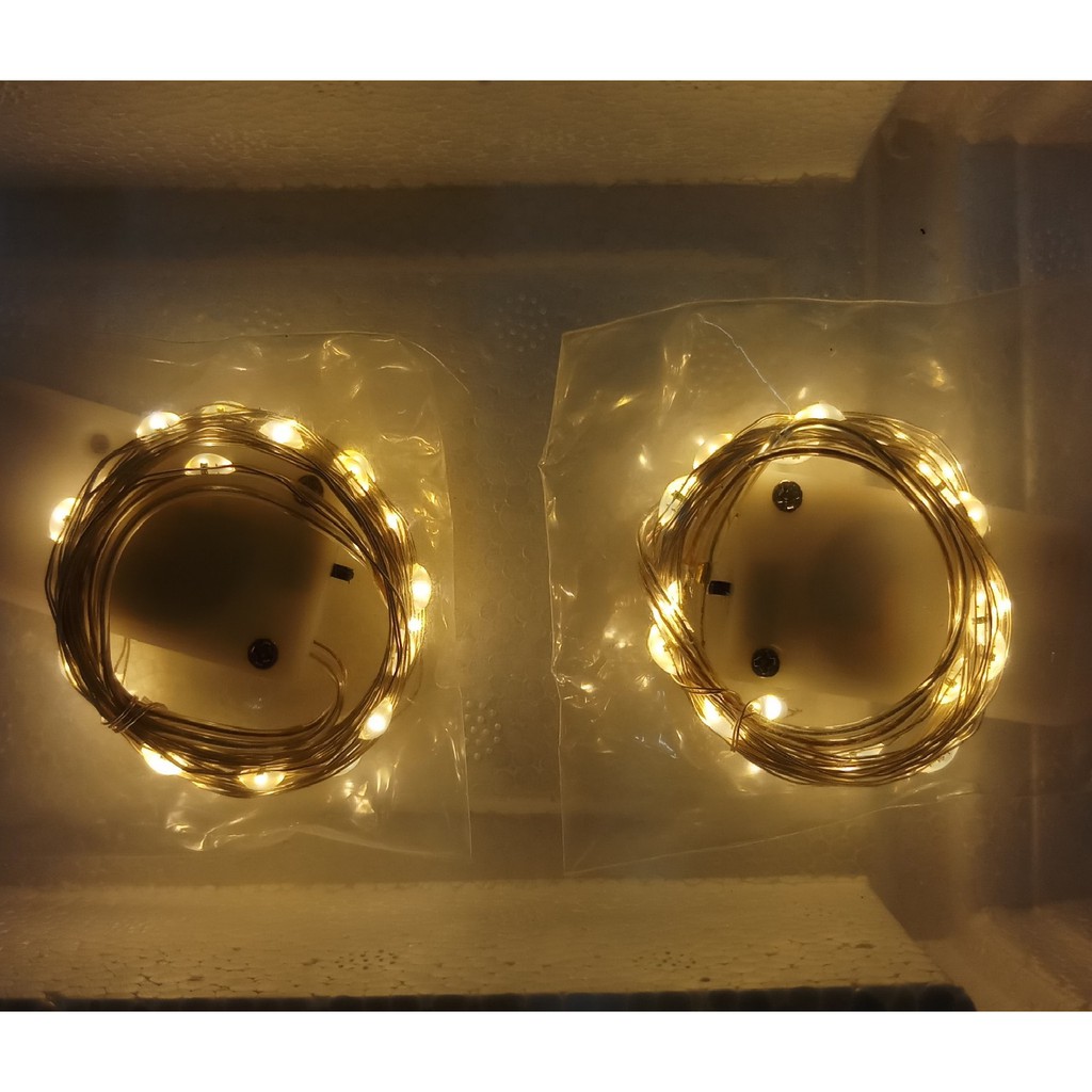 Đèn LED trang trí mô hình 3D gỗ- đèn bedding fairy light đom đóm 2m dùng pin dẹt hoặc USB 5V | BigBuy360 - bigbuy360.vn