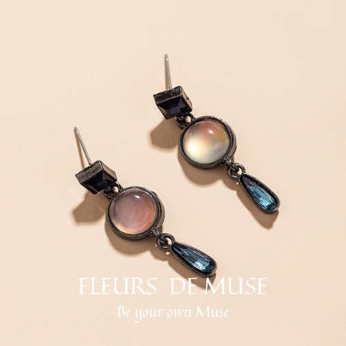 Khuyên tai đá Opal thiết kế Hàn Quốc  Fleurs de Muse