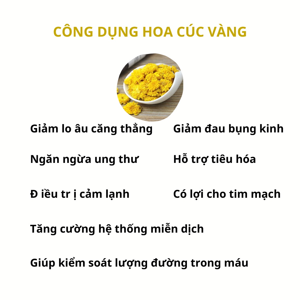 Trà hoa cúc vàng sấy lạnh Robimart gói 20g - Hàng chính hãng