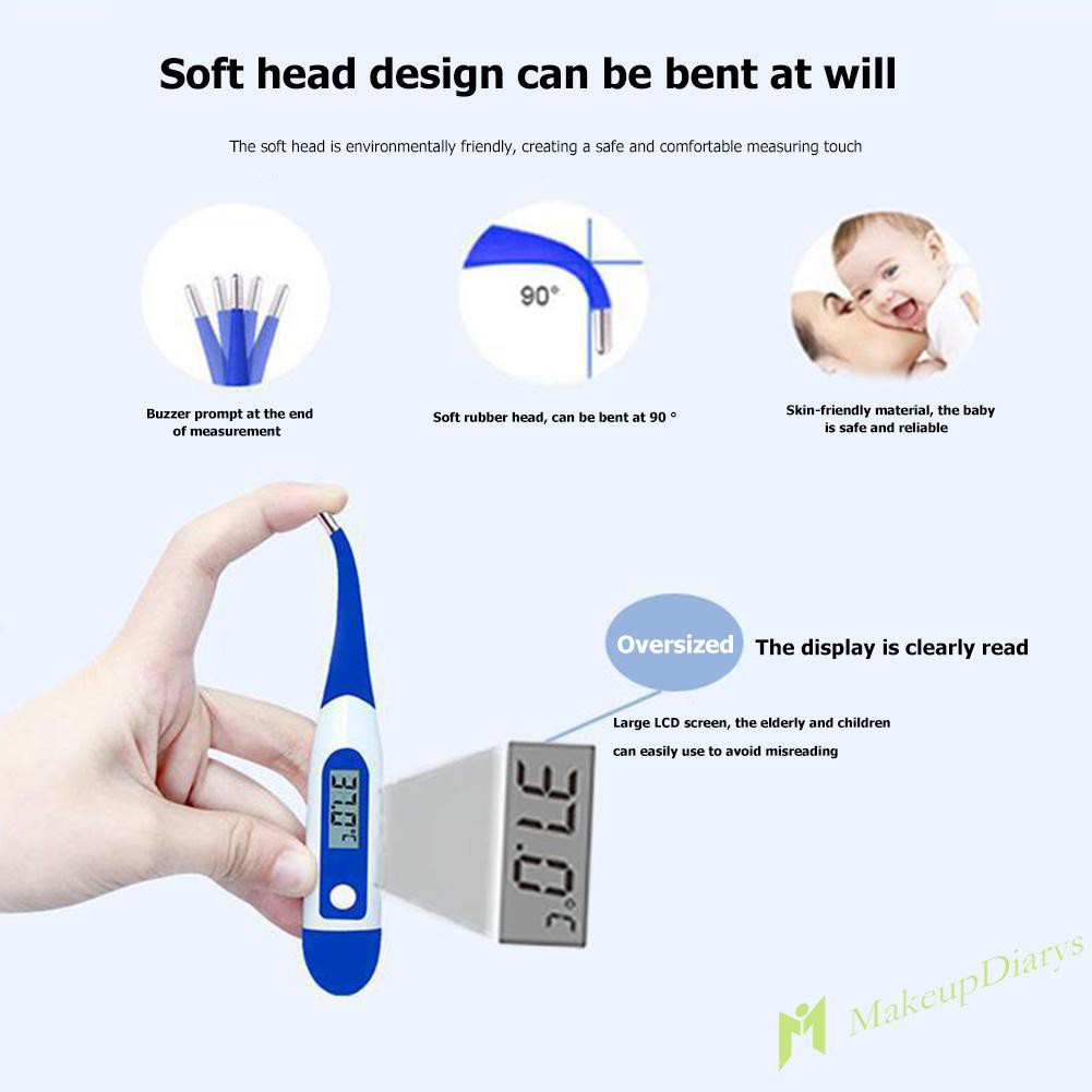 【New Arrival】Electronic Soft Head LCD Thermometer Body Fever Temperature for Baby Adults