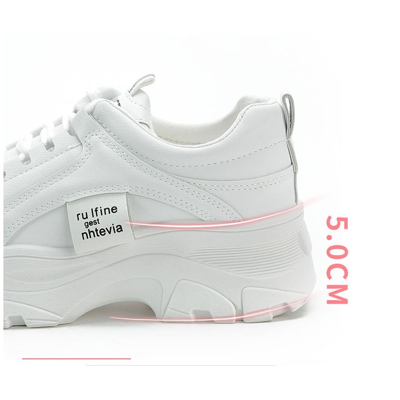 FREE SHIP GIÀY THỂ THAO TRẮNG NỮ HOT HIT HÀN QUỐC. ĐỘN ĐẾ TĂNG CHIỀU CAO 5CM FULL HỘP. | BigBuy360 - bigbuy360.vn