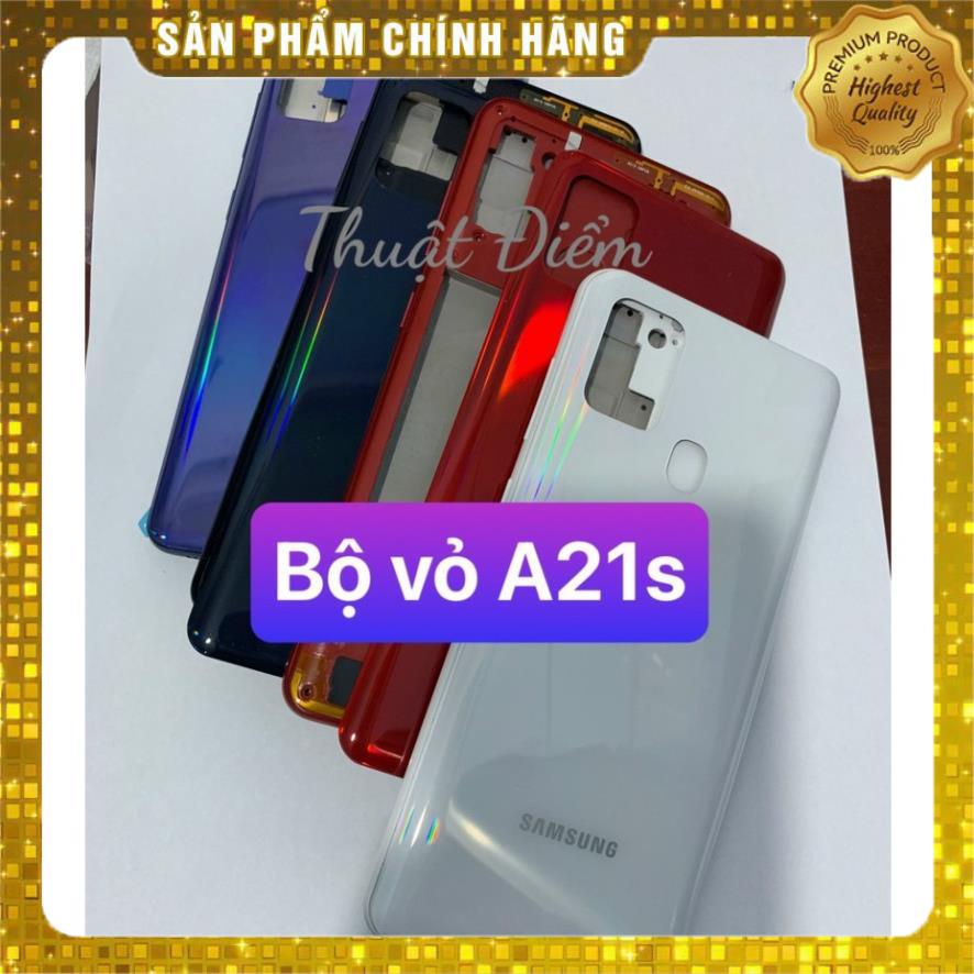 Bộ vỏ A21s - samsung (lưng, benzen, phím và kính cam). BH 24 tháng