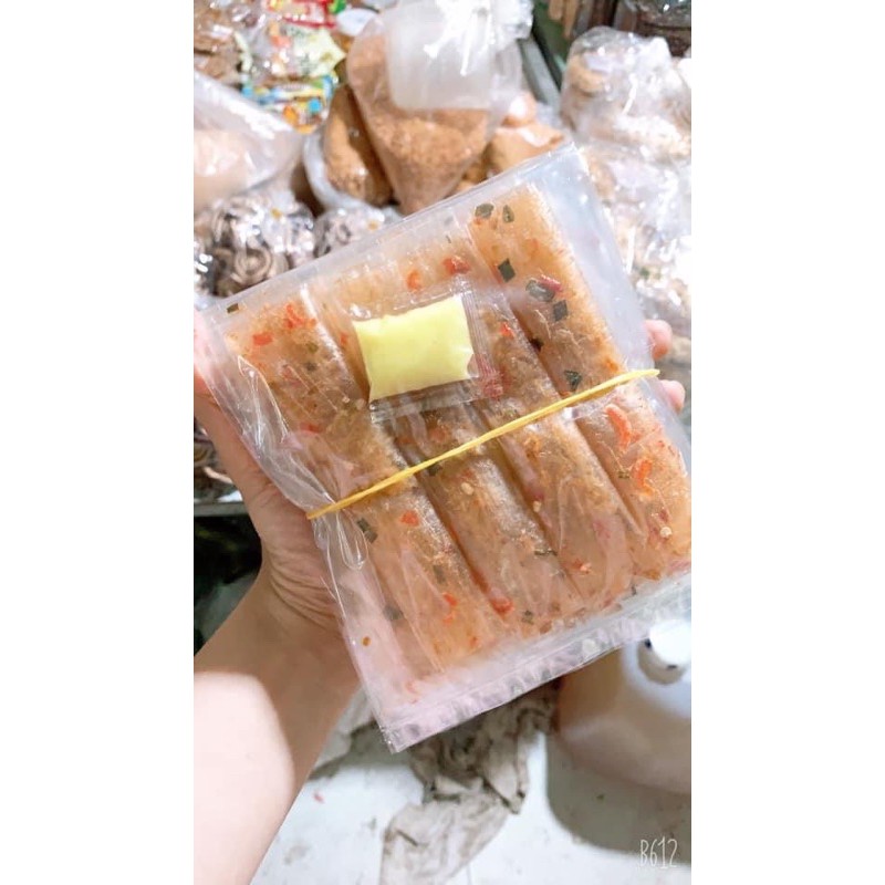 Bánh tráng Dẻo cuộn hành phi chấm bơ trứng gà mini ( 4 tép )