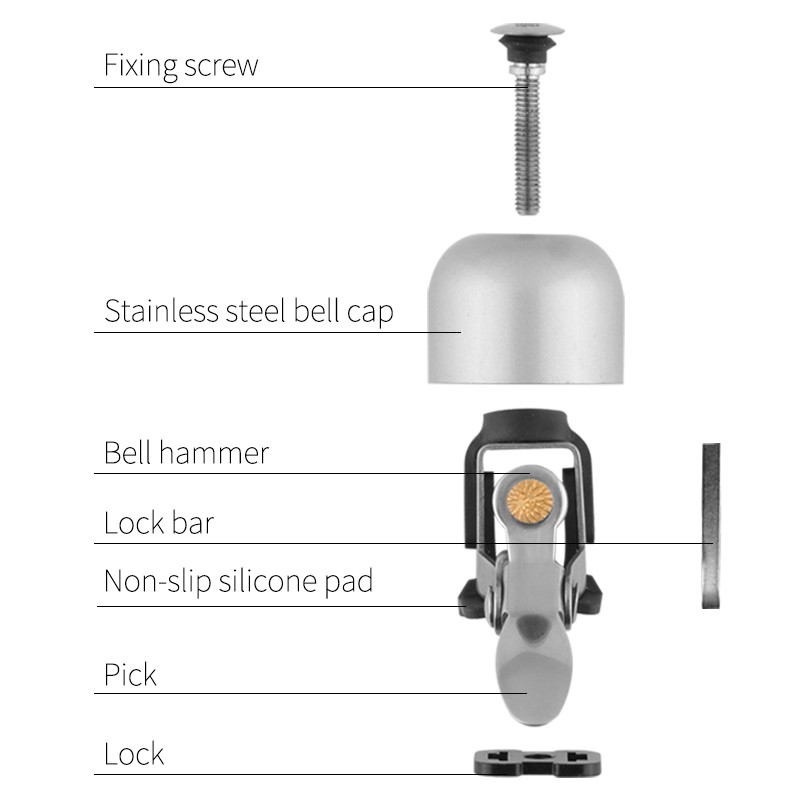 Chuông xe đạp ROCKBROS chất liệu đồng thau cao cấp