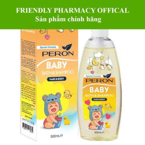 PERON BABY BATH &amp; SHAMPOO – Sữa tắm gội cho bé giúp giảm rôm sảy, mụn sữa (500ml)