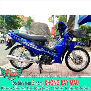 Tem rời wave 125i xanh đen -1