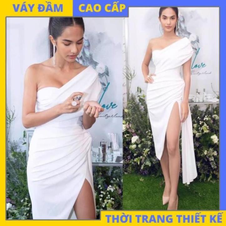 A Đầm vạt chéo đầm body đầm dáng ôm cúp ngực đắp vai dự tiệc quyến rũ [HÀNG THIẾT KẾ CAO CẤP]