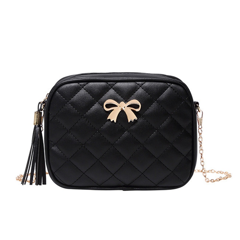 Túi Đeo Chéo Bằng Da PU Phối Tua Rua Và Khóa Kéo Thời Trang Đường Phố