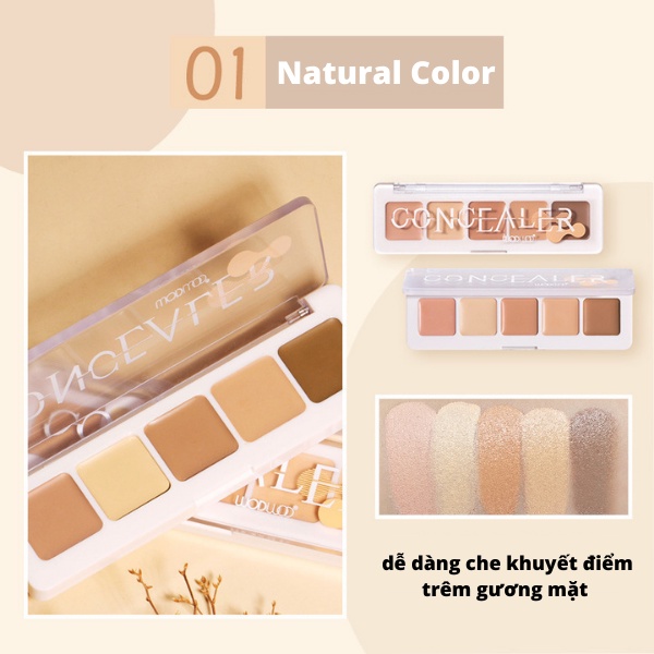 Bảng Che Khuyết Điểm 5 ô WODWOD Concealer Pallete Nội Địa Trung