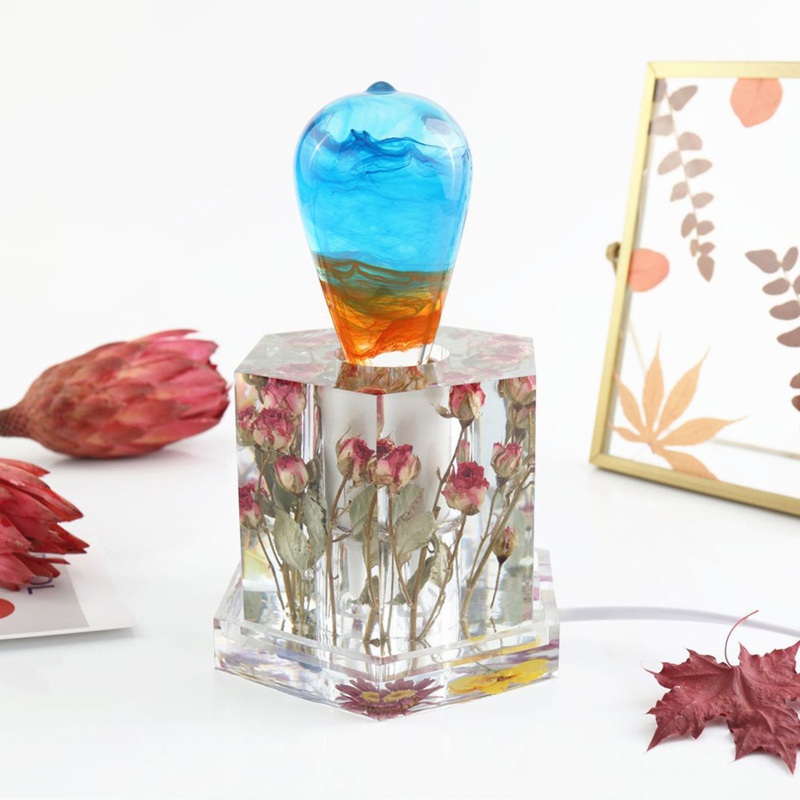 Khuôn Silicone Hình Lục Giác Dùng Làm Đèn Ngủ Bằng Resin Epoxy DIY