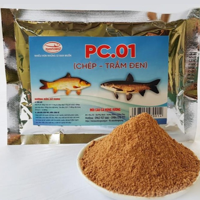 Mồi câu cá PC01 loại 150gr Mồi câu Hùng Vương - chuyên dùng trị cá chép, trắm đen sản phẩm tốt 99