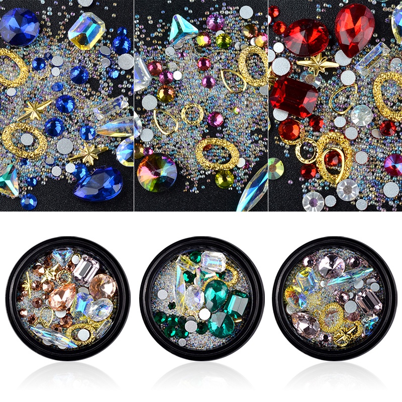 Bộ 50 Phụ Kiện Trang Trí Móng Tay 3D Hình Vương Miện Hoa Hồng Vương Miện Trái Tim Chữ Thập Bằng Hợp Kim Phong Cách Vintage