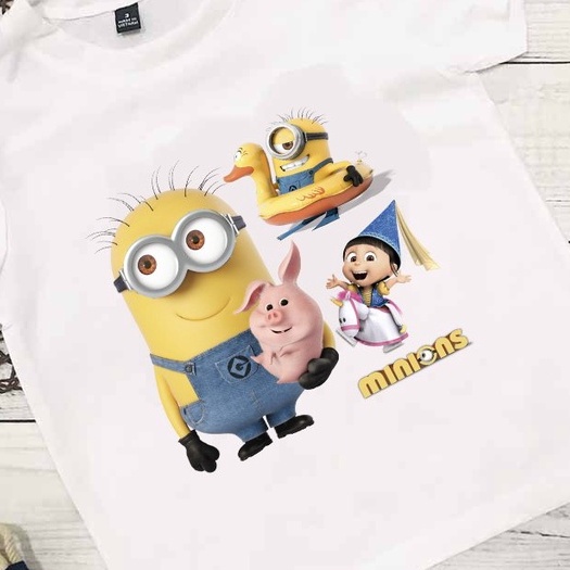 Áo thun in hình Minion cho bé giá rẻ vải đẹp