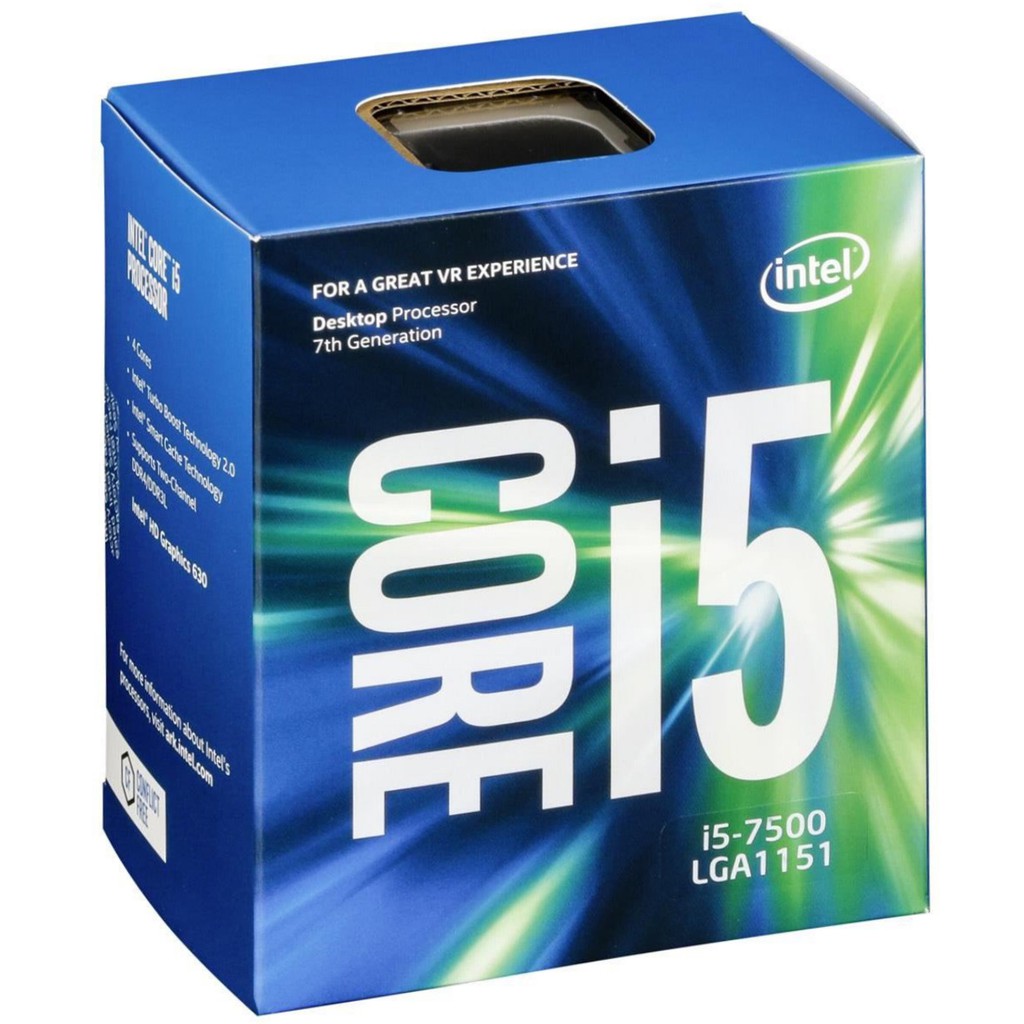 Intel Core i5 - 7500    --   3.4 GHz - 3.8 GHz